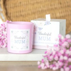 Wonderful Mum Cherry Blossom Candle, Mothers Day Gift Birthday